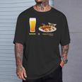 ビールとやきとりとねこ ビール 焼き鳥 猫 Tシャツ 彼への贈り物