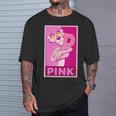 ピンクパンサー 「P」の文字を抱く Tシャツ 彼への贈り物