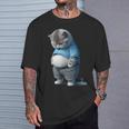 ファニー ファット 悲しい猫 アートデザイン 太った子猫 猫好き Tシャツ 彼への贈り物