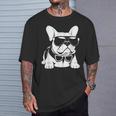 ファニーフレンチブルドッグ サングラス付き フレンチブルドッグ Tシャツ 彼への贈り物