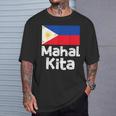 フィリピン国旗 Mahal Kita I Love You タガログ語 ピノイ フィリピン語 Tシャツ 彼への贈り物