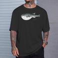 フグ 漁師デザイン 海洋愛好家向け Tシャツ 彼への贈り物