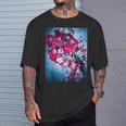 フラワー スカル フローラル シュガー ダーク アート グランジ エステティック ホラー Tシャツ 彼への贈り物