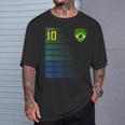 ブラジル サッカーファン ジャージ ブラジル国旗 フットボール愛好家 Tシャツ 彼への贈り物