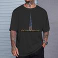 ブルジュ・ハリファ・ドバイ・エミレーツで世界一高い超高層ビル Tシャツ 彼への贈り物