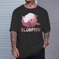 ブロブフィッシュ Blobfish 深海のおじさん 深海のアイドル ぷよぷよ おもしろい かわいい 魚 動物 きもかわ Tシャツ 彼への贈り物