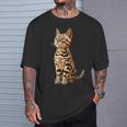 ベンガル猫 レオパード猫 レオパデット かわいいベンガル猫 Tシャツ 彼への贈り物