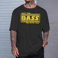 ベース ギター ドラム May The Bass Be With You ベーシスト ドラマー Tシャツ 彼への贈り物