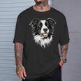 ボーダーコリー モチーフ 犬好き 子犬 かわいい ボーダーコリー Tシャツ 彼への贈り物