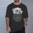 ポケット 北極熊 クマ Tシャツ 彼への贈り物