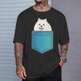 ポメラニアン 犬 胸ポケット ドイツ スピッツ Tシャツ 彼への贈り物