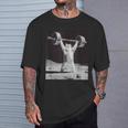 ムーンキャット 筋トレ 猫 フィットネス ジム ウェイトリフティング トレーニング 面白い猫 おもしろ Tシャツ 彼への贈り物