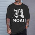 モアイ像 イースター島の頭 ポリネシア Tシャツ 彼への贈り物