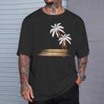 ヤシの木 夏 カラフル 胸 プリント ホリデー Tシャツ 彼への贈り物