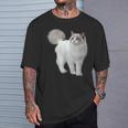 ラグドール 猫のポートレート ラグドール キャットヘッド ラグドール 猫の顔 Tシャツ 彼への贈り物