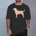 ラブラドールレトリバー 犬のシルエット Tシャツ 彼への贈り物