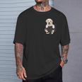 ラブラドール愛好家のためのポケットに入った面白いラブラドールレトリーバー Tシャツ 彼への贈り物