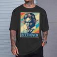 ルートヴィヒ・ヴァン・ベートーヴェン ポスター ミュージシャン 作曲家 Tシャツ 彼への贈り物