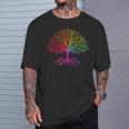 レインボーフラッグ ツリー・オブ・ライフ Lgbt ゲイ・プライド月間 Lgbtqアライ Tシャツ 彼への贈り物