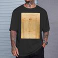 レオナルド・ダ・ヴィンチのウィトルウィウス人 Tシャツ 彼への贈り物