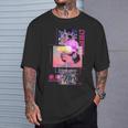 レトロなサイバーパンクヴェイパーウェーブ の 美学を取り入れた日本のサイバーパンクアニメ Tシャツ 彼への贈り物