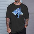 ヴィンセント・ヴァン・ゴッホ作 星月夜狼 有名な絵画 Tシャツ 彼への贈り物