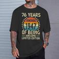 ヴィンテージ 1947 76 歳男性女性面白い誕生日アパレル Tシャツ 彼への贈り物