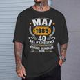 ヴィンテージ 1985年5月 40歳の誕生日プレゼント 男性 女性 Tシャツ 彼への贈り物