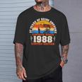 ヴィンテージ 37歳の誕生日 37歳の釣り愛好家 1988年生まれ Tシャツ 彼への贈り物