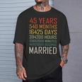 ヴィンテージ 45年 540ヶ月 結婚45周年 記念日 Tシャツ 彼への贈り物