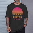 ヴィンテージ Burton Michigan Mi レトロ 70年代 80年代 グラフィック お土産 Tシャツ 彼への贈り物