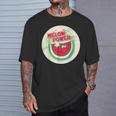 ヴィンテージ スクラッチ&スニフ ステッカー スイカ、メロンパワー Tシャツ 彼への贈り物