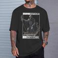 ヴィンテージ デス タロット カード 死神 オカルト悪魔の恐怖 Tシャツ 彼への贈り物