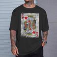 ヴィンテージ ハートのキングトランプ ハロウィン カジノ Tシャツ 彼への贈り物