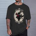 不思議の国のアリス ホワイトラビット ビンテージブック デザイン Tシャツ 彼への贈り物