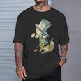 不思議の国のアリス マッドハッター ビンテージイラスト Tシャツ 彼への贈り物