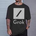 両面 Grok Ai 人工知能研究 Tシャツ 彼への贈り物