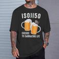 五十歳 五十路 ビール好き 酒好き 父 母 男性 女性 50歳お祝い Cheers To Embracing Life Tシャツ 彼への贈り物