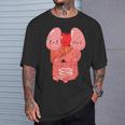 内臓 面白い 人体 解剖学 微笑 Tシャツ 彼への贈り物