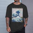 北斎 神奈川沖大波 アーティストのために Tシャツ 彼への贈り物