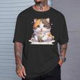 原宿竹下通りの可愛い子猫 アニメ好き オタクを癒すタピオカ茶 Tシャツ 彼への贈り物