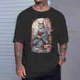 妖怪猫 着物美桜風 Tシャツ 彼への贈り物