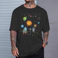 宇宙 惑星 太陽系 宇宙飛行士 オタク キッズ 男の子 女の子 Tシャツ 彼への贈り物