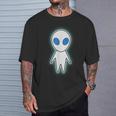 宇宙人 エイリアン『セルフィー』グレイ【ゆるフレンズ】かわいい イラスト 面白い Tシャツ 彼への贈り物