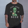 宇宙人とビール愛好家 地球外生物パーティーコスチューム Tシャツ 彼への贈り物