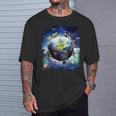 宇宙地球動物グループシーン Tシャツ 彼への贈り物