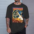 怪獣全惑星怪獣を破壊 Tシャツ 彼への贈り物