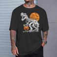 恐竜 T-Rex スケルトン 古代 科医 恐竜 怖い ハロウィン Tシャツ 彼への贈り物