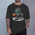 恐竜 バスケットボール T-Rex スポーツプレーヤー コーチ 面白い 男の子向け Tシャツ 彼への贈り物