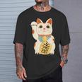 招き猫 日本の招き猫まねき猫日本の幸運猫 Tシャツ 彼への贈り物